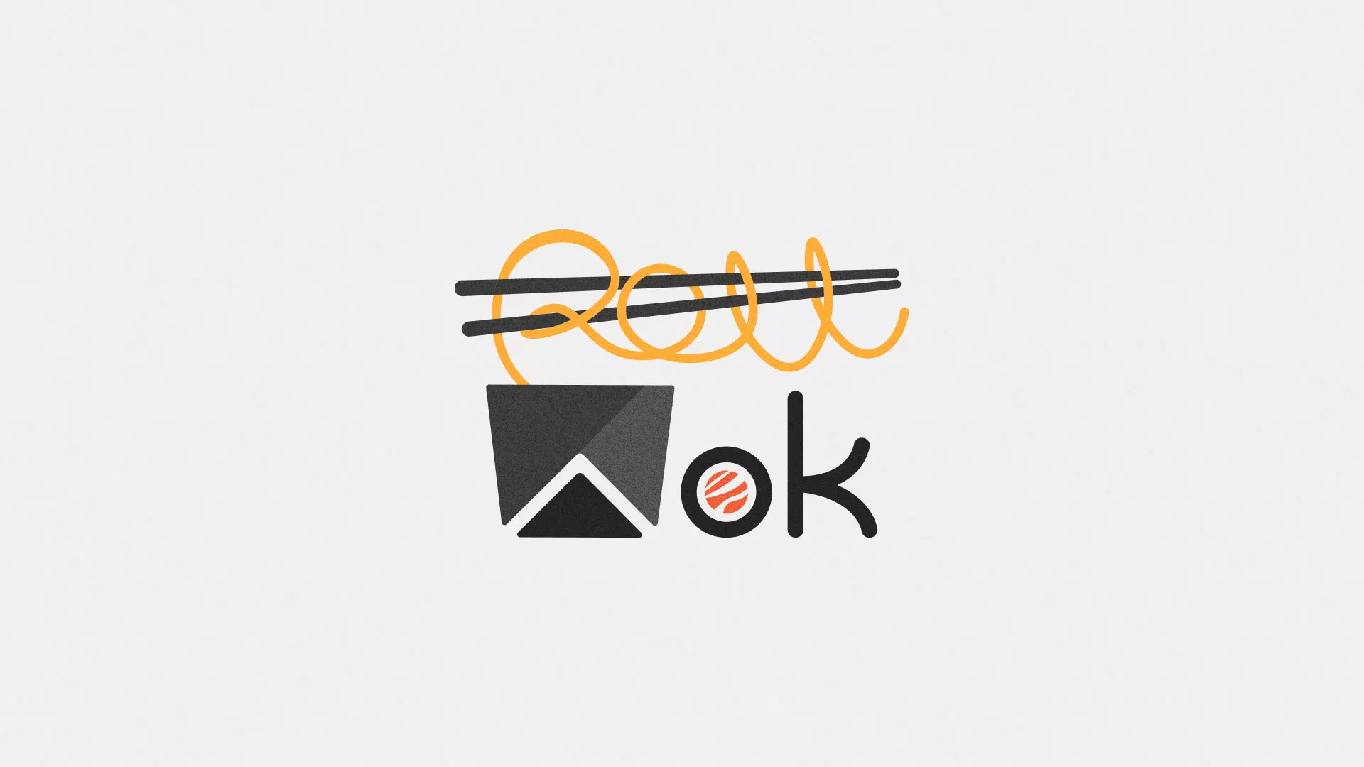 Разработка логотипа суши-бара «Roll Wok Club» в Батайске